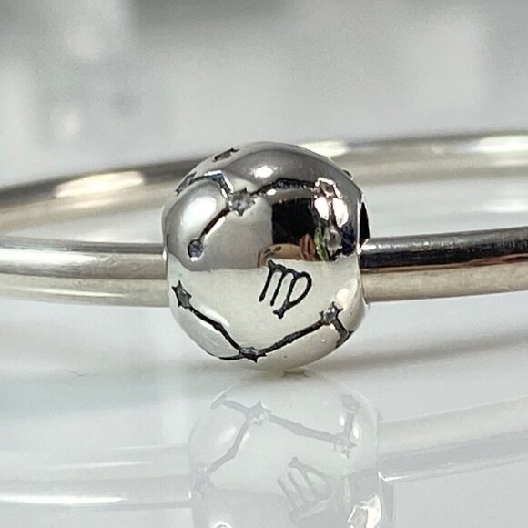 Sterling Silver Virgo Zodiac Constellation Charm - Picture 1 of 9